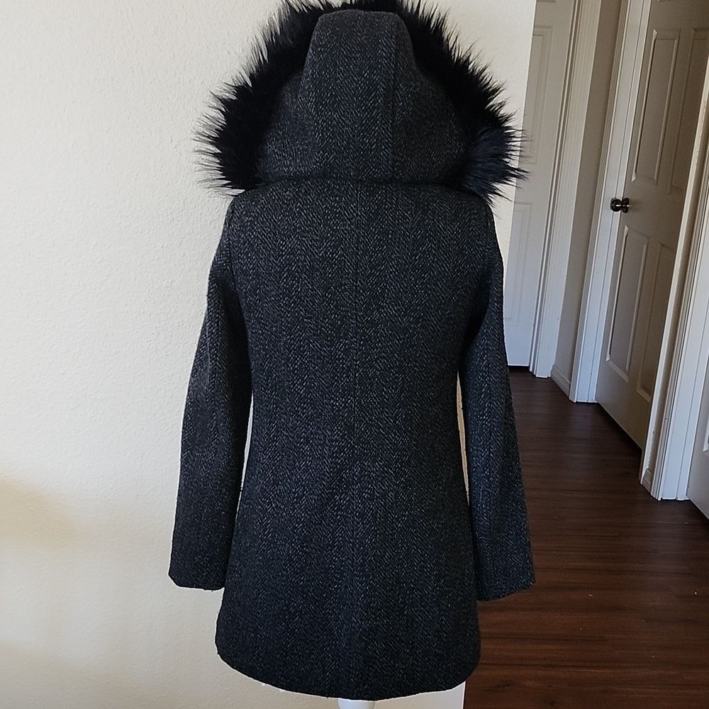 Nautica Wool Blend Coat Quiet Luxury Dark Academia Sophisticated Chic Size XS - Picture 4 of 10